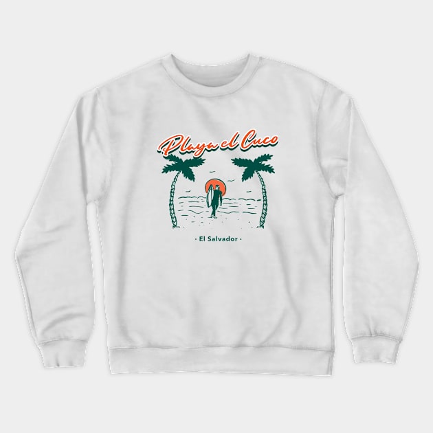 El Salvador, Playa, las Flores, Surf City, El Sunzal, 503, Nayik, Bukele, La Libertad, Salvadorian, Sivar, Punta Roca, SV, El Salvador shirt, Salvadorian Pride, Cipote, Surfing, Camiseta, Designs Crewneck Sweatshirt by Osmin-Laura